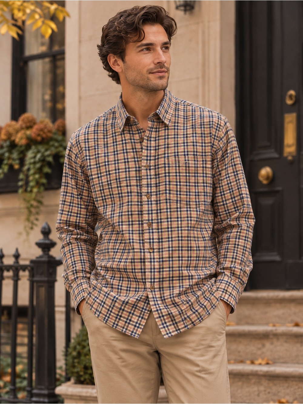 Men’s Plaid Cotton Shirt Aquascutum of London – Heritage Prep